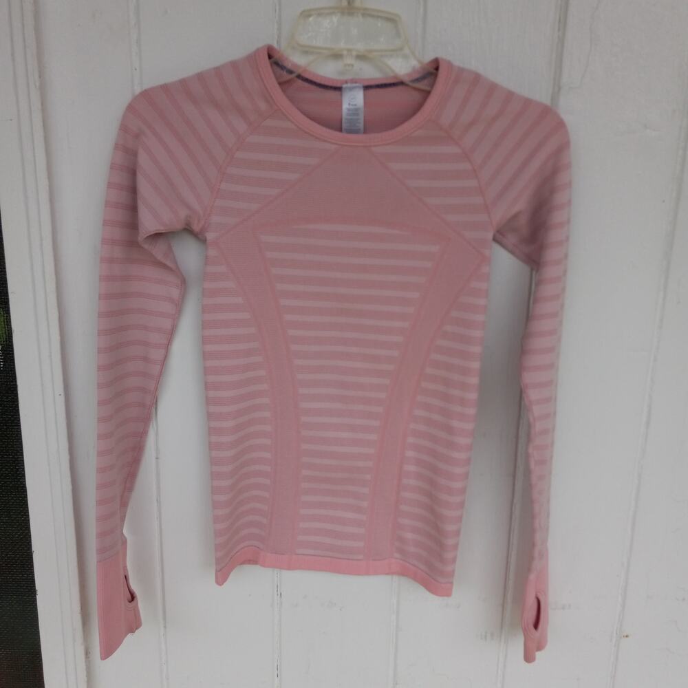 IVIVVA by LULULEMON Pink Fly Tech Long Sleeve Tee Shirt Size Small